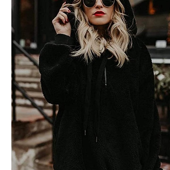 Chic Nation Sweaters - - 🍁BLACK FLEECE HALF ZIP PULLOVER